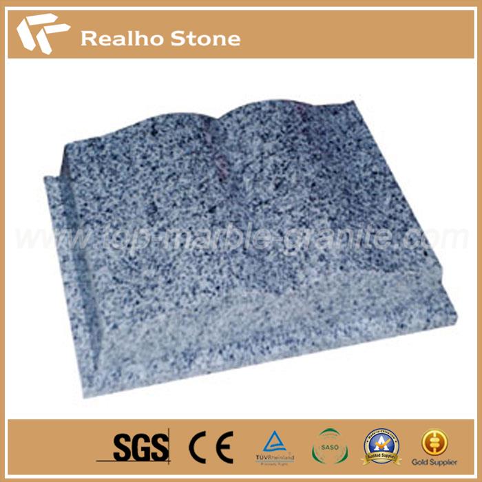 Book Shape Grey Granite Tombstone
