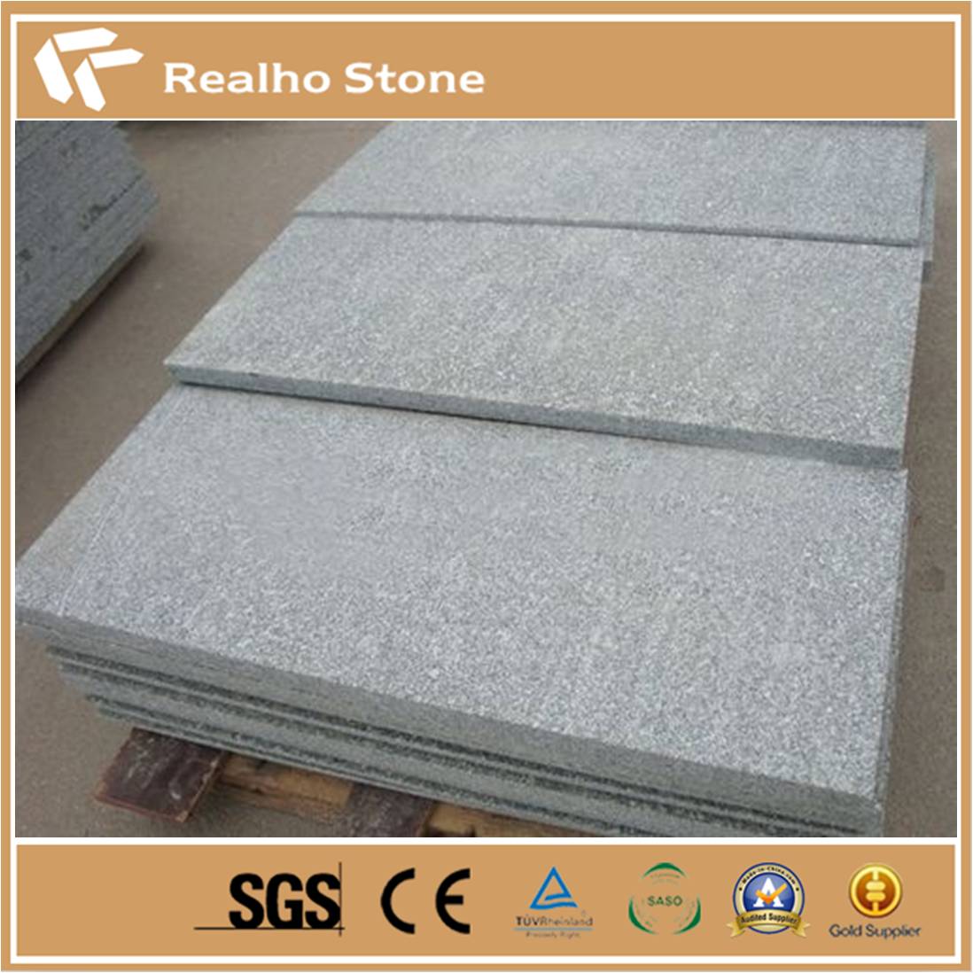 Flamed G341 Grey Granite Tiles