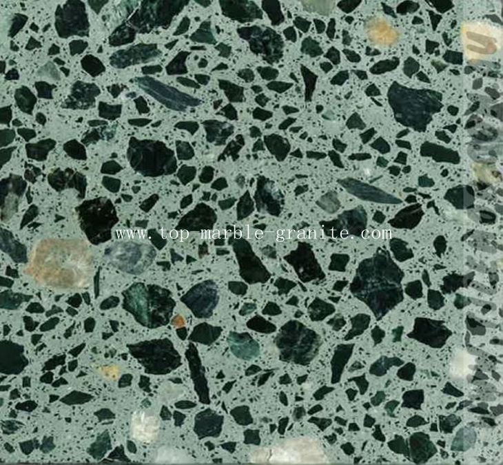 High quality green terrazzo