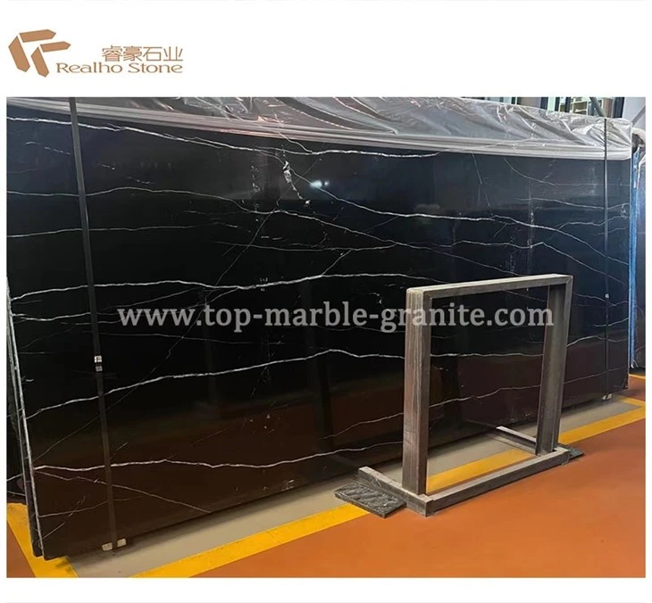Polished Black Marble For Sale