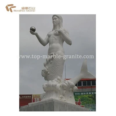 Statua della sirena di marmo per vendita
