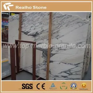 Lastra di marmo bianco arabescato bianco per la decorazione di piastrelle per pavimenti