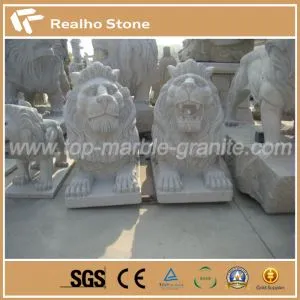 Grandi statue di animali in pietra Lion Statues