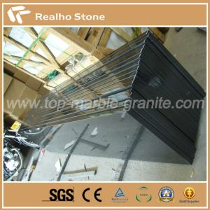 Laminato dritto lucido bordo puro granito nero granito per top da cucina