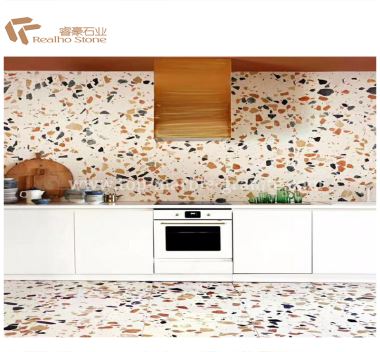 Pietra bianca del terrazzo per il pavimento