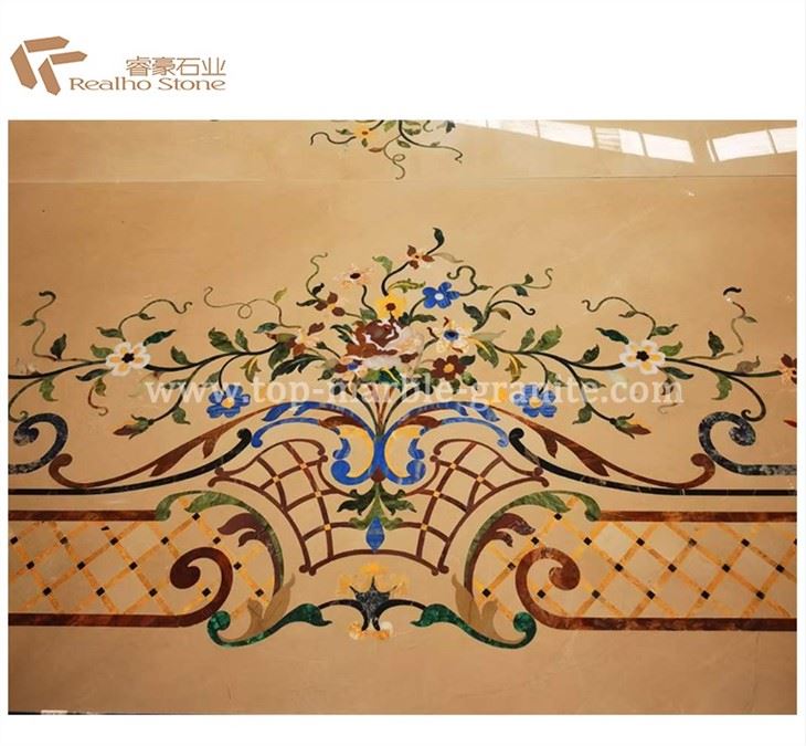 Marble Large Medallion With 3D Cutting For Flooring
