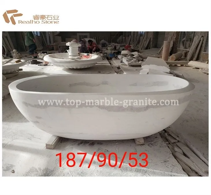 freestanding marble bathtub