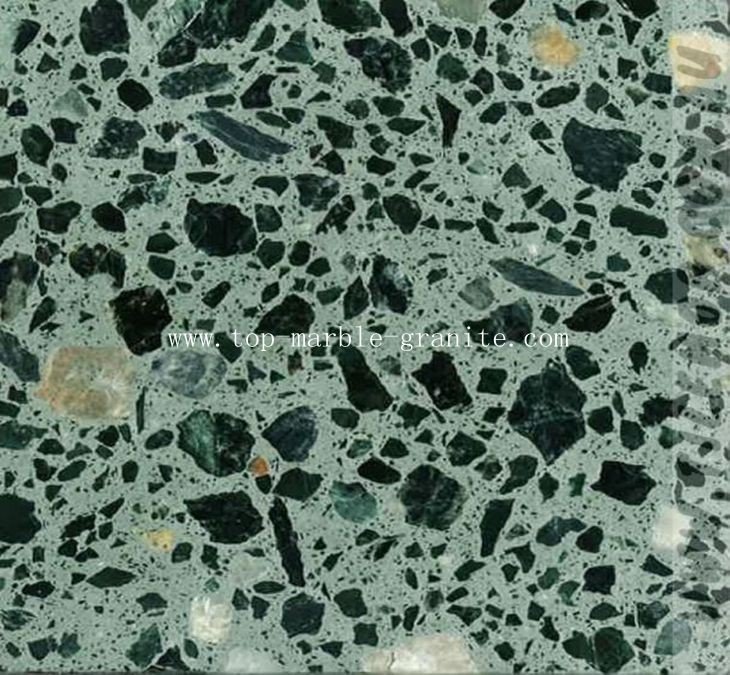 High quality green terrazzo