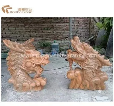 Set da giardino Marble Dragon Head per la decorazione di pareti esterne