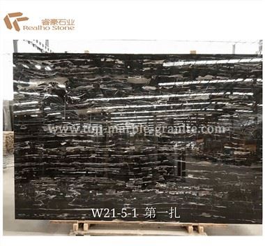 Lastra in marmo Silver Dragon lucido China Nero Portoro