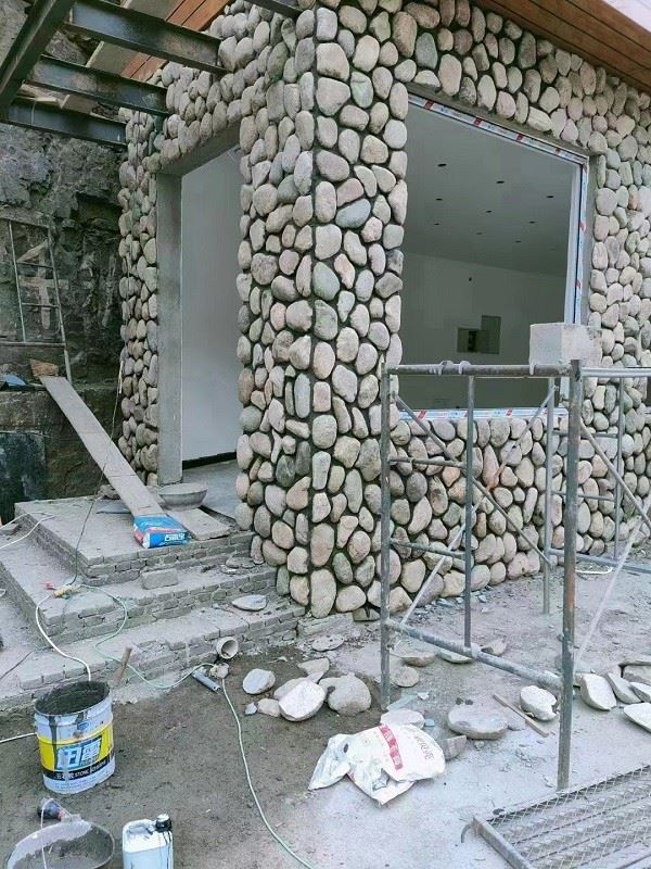 pebble wall cladding